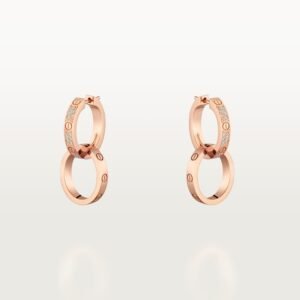 Cartier LOVE Earrings Multiwear Half-Paved 18K Yellow Gold Diamonds