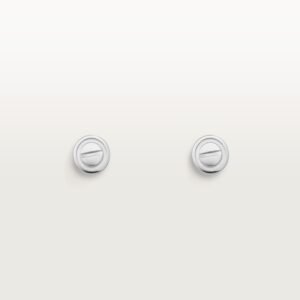 MoodZoom 18K White Gold Love-Inspired Stud Earrings