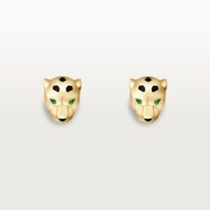 MoodZoom 18K Yellow Gold Panthère Style Stud Earrings