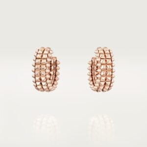 MoodZoom 18K Rose Gold Double Row Hoop Earrings