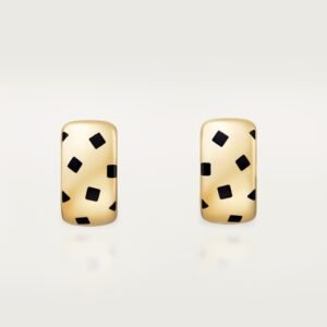 MoodZoom 18K Yellow Gold Panther Inspired Earrings
