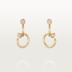 MoodZoom 18K Rose Gold Diamond Double Hoop Earrings